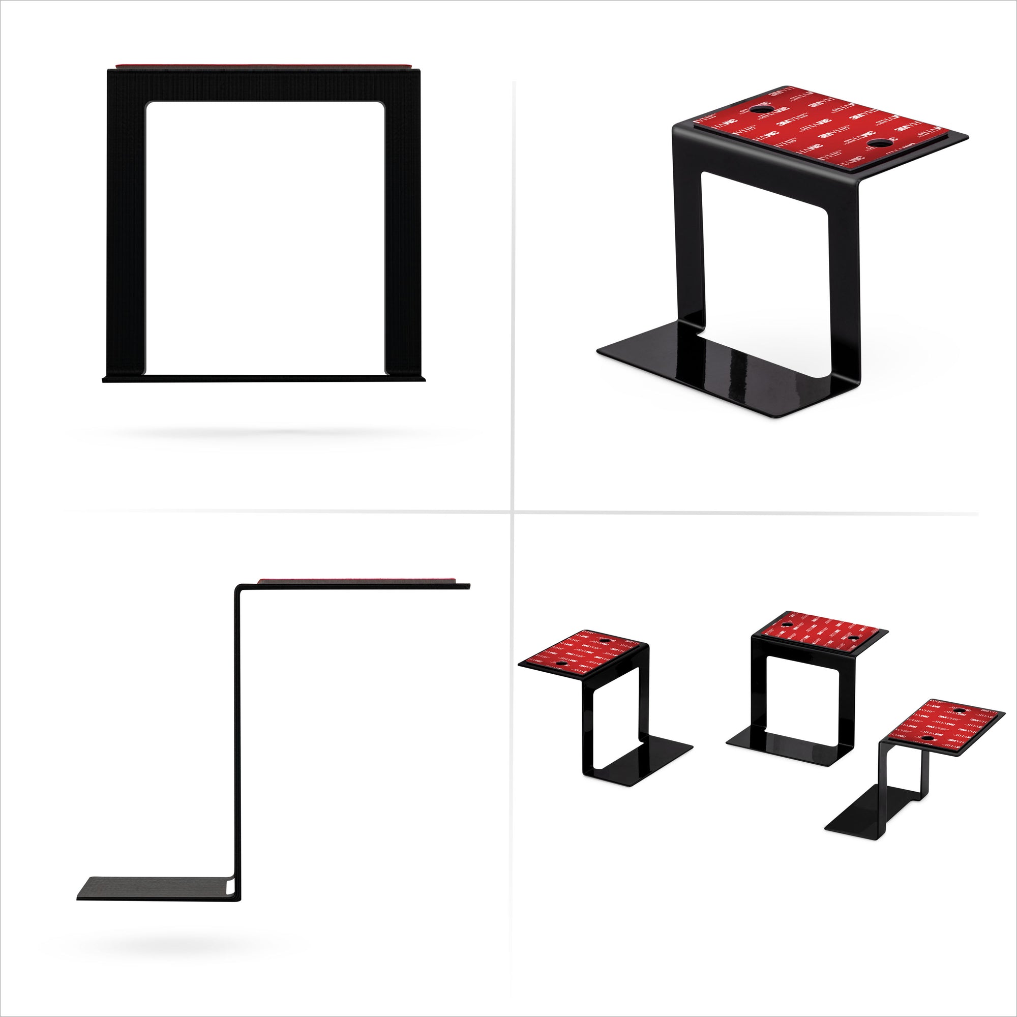 3” Metal Under Desk Laptop, Cable Box &amp; Router Holder Mount, Adhesive &amp; Screw In, Holds upto 3&quot; Devices Like Small Computers, Macbook, Surface, Keyboard, Network Switch, Modems &amp; More