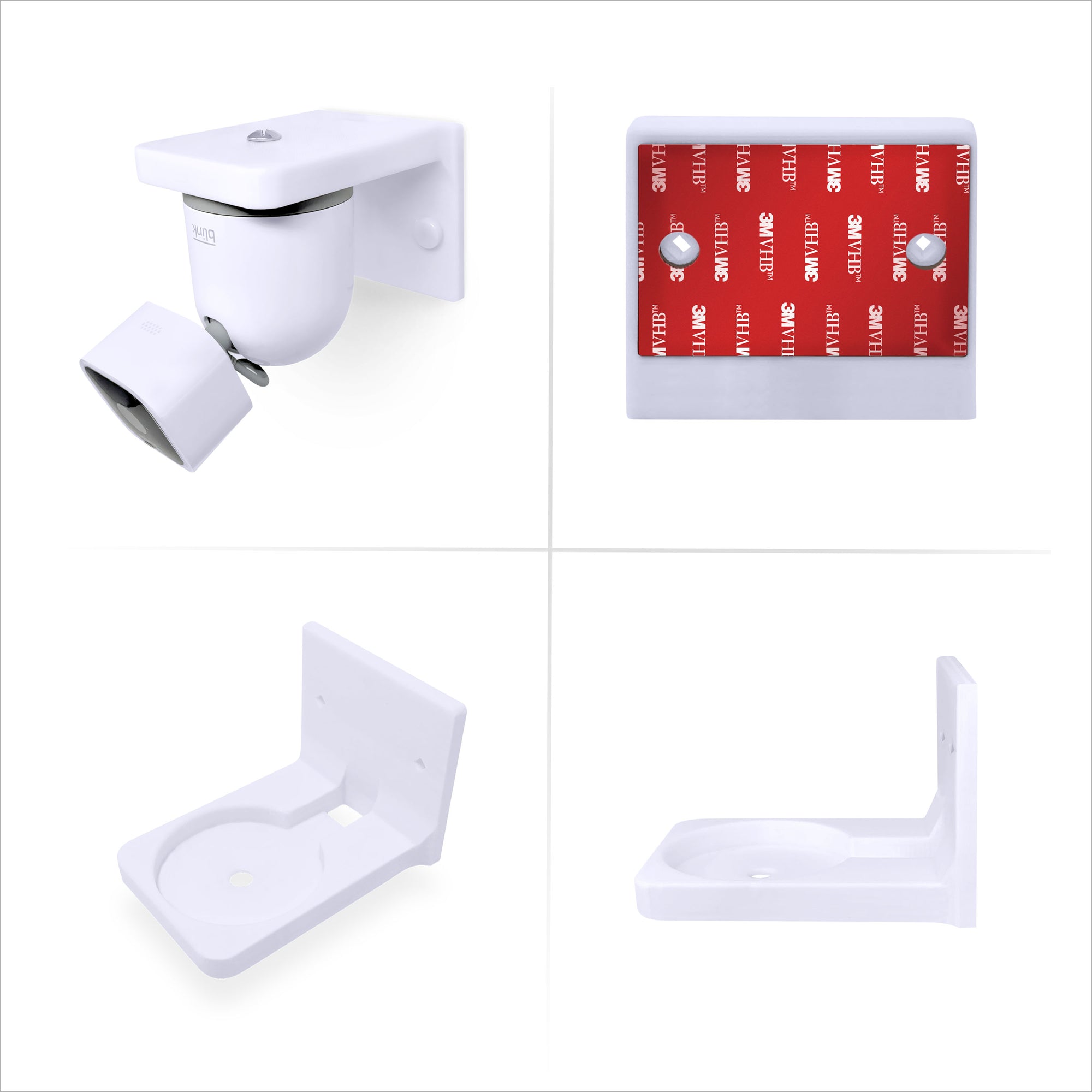 Wall Mount for Blink Mini Pan Tilt Accessory, Security Camera Holder, Adhesive &amp; Screw-In