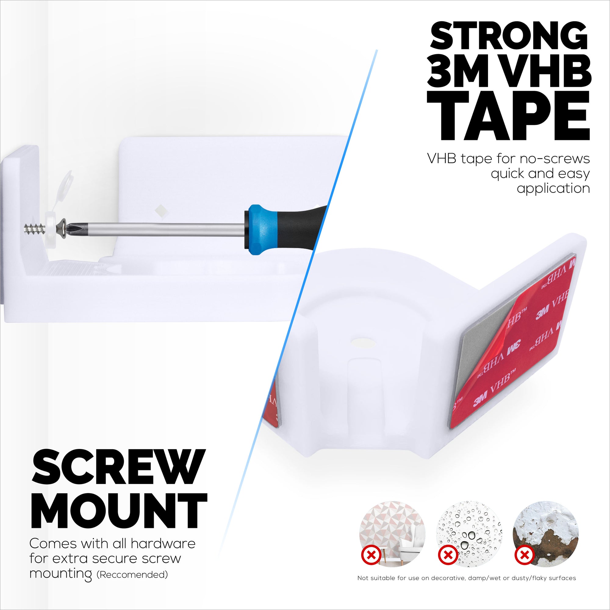 Corner Wall Mount for Wyze Cam Pan V3 Security Camera Holder, Screw-in Or VHB Stick On