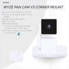 Hoekmuurbevestiging voor Wyze Cam Pan V3 bewakingscamerahouder, inschroefbaar of VHB Stick On