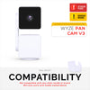 Rohový nástěnný držák pro držák bezpečnostní kamery Wyze Cam Pan V3, šroubovací nebo VHB Stick On
