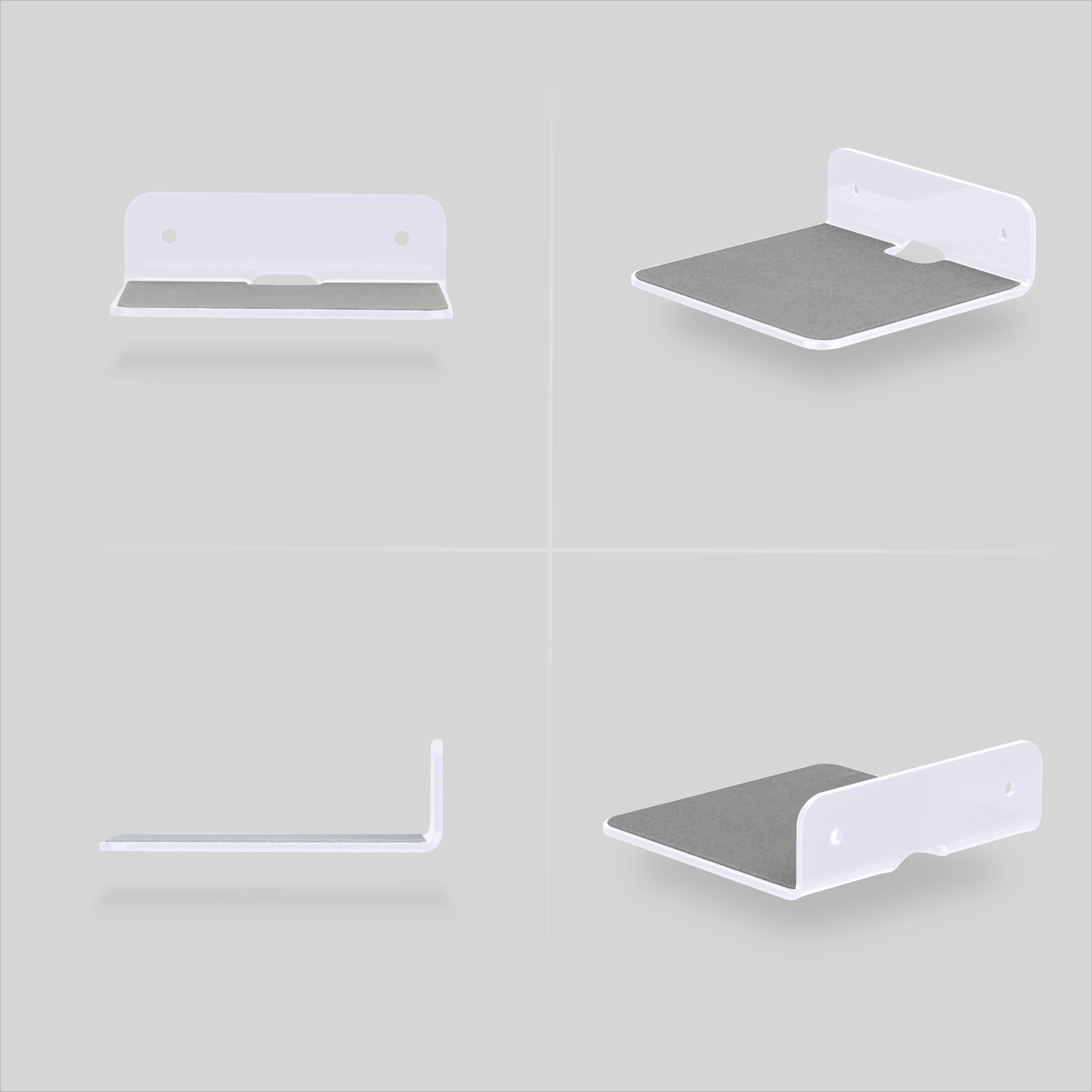 5” Small Floating Shelf, Adhesive & Screw In, For Bluetooth