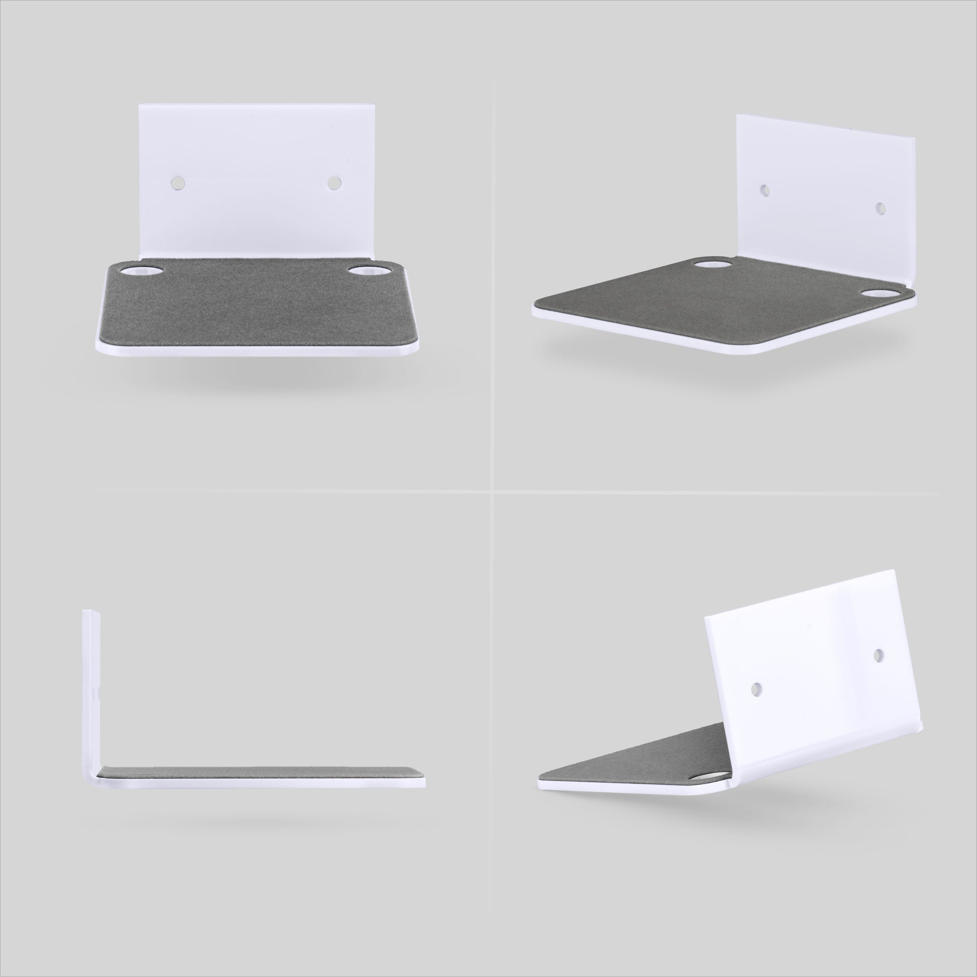 4.5” Small Floating Shelf, Adhesive &amp; Screw In, for Speakers, Routers, Decor, Plants, Cameras, Photos, Kitchen, Toilet, Cable Box &amp; More