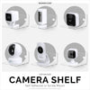 2パック 4インチ 小型壁取り付け棚 セキュリティカメラ、ベビーモニター、スピーカーなど用 接着剤&ねじ込み式 ユニバーサルフローティングシェルフ 取り付け簡単