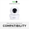 BabySense V43ベビーモニターカメラ用ウォールマウント-粘着ホルダー、取り付けが簡単、工具不要、混乱なし、穴あけなし、強力なマウント、ホワイト