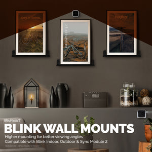 Adhesive Blink Outdoor Indoor Camera (3rd Gen) Mount, 2 Pack Holder, N -  Brainwavz Audio