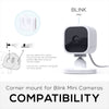 Eckwandhalterung für Blink Mini (2er-Pack) Sicherheitskamera – selbstklebende Halterung, problemlose Halterung, starkes 3M-VHB-Klebeband, keine Schrauben, saubere Installation (weiß)