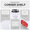 6” Adhesive Corner Small Shelf For Security Cameras, Baby Monitors, Speakers, Plants &amp; More