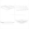 2-Pack 10” Corner Floating Shelf for Speakers, Books, Decor, Plants, Cameras, Photos, Kitchen, Bathroom, Routers &amp; More Universal Small Holder Acrylic Wall Shelves