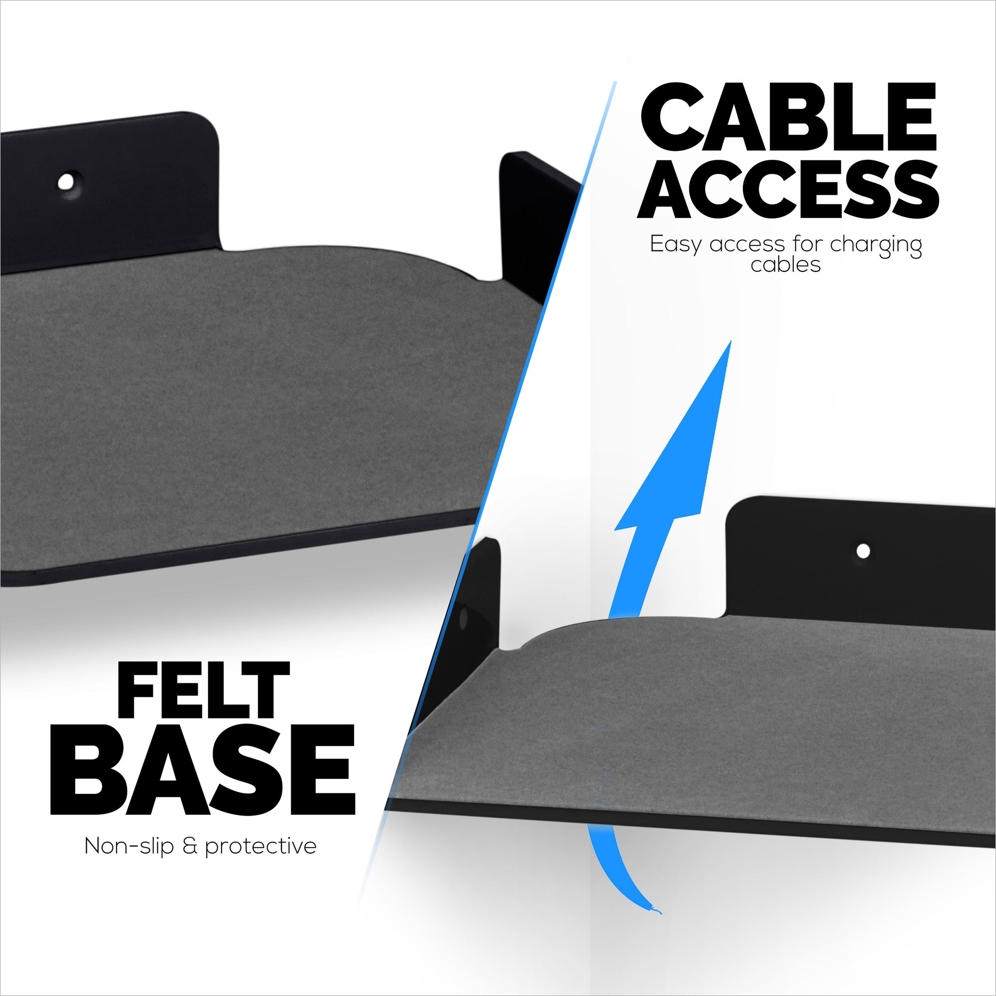 2-Pack 8” Corner Floating Shelf for Speakers, Books, Decor, Plants, Cameras, Photos, Kitchen, Bathroom, Routers &amp; More Universal Small Holder Acrylic Wall Shelves