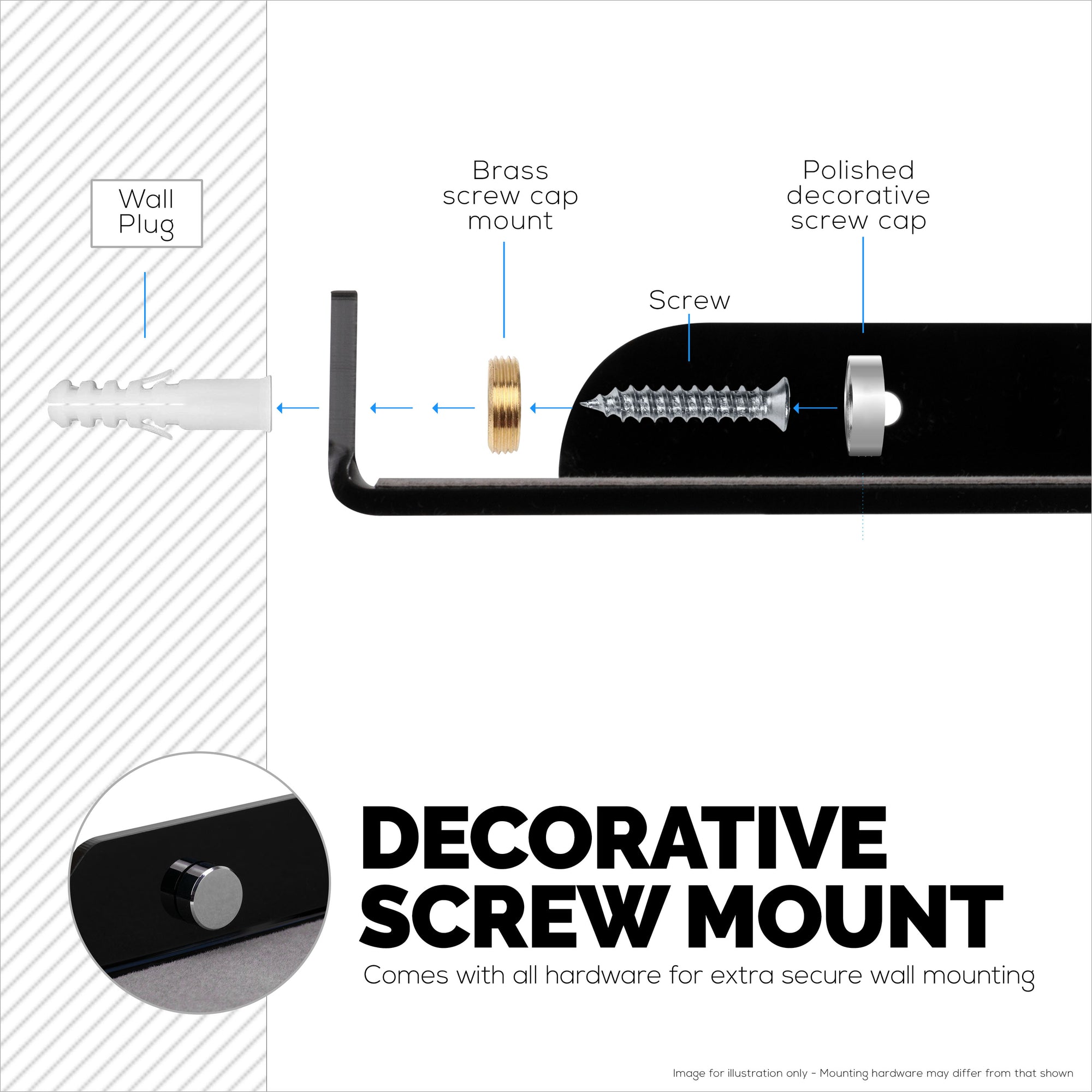 2-Pack 8.5” Small Corner Shelf Wall Mount for Baby Monitors, Cameras, Speakers, Sonos, Decor, Plants, Photos, Kitchen, Bathroom, Routers, Cable Box &amp; More Universal Holder Acrylic Floating Shelves