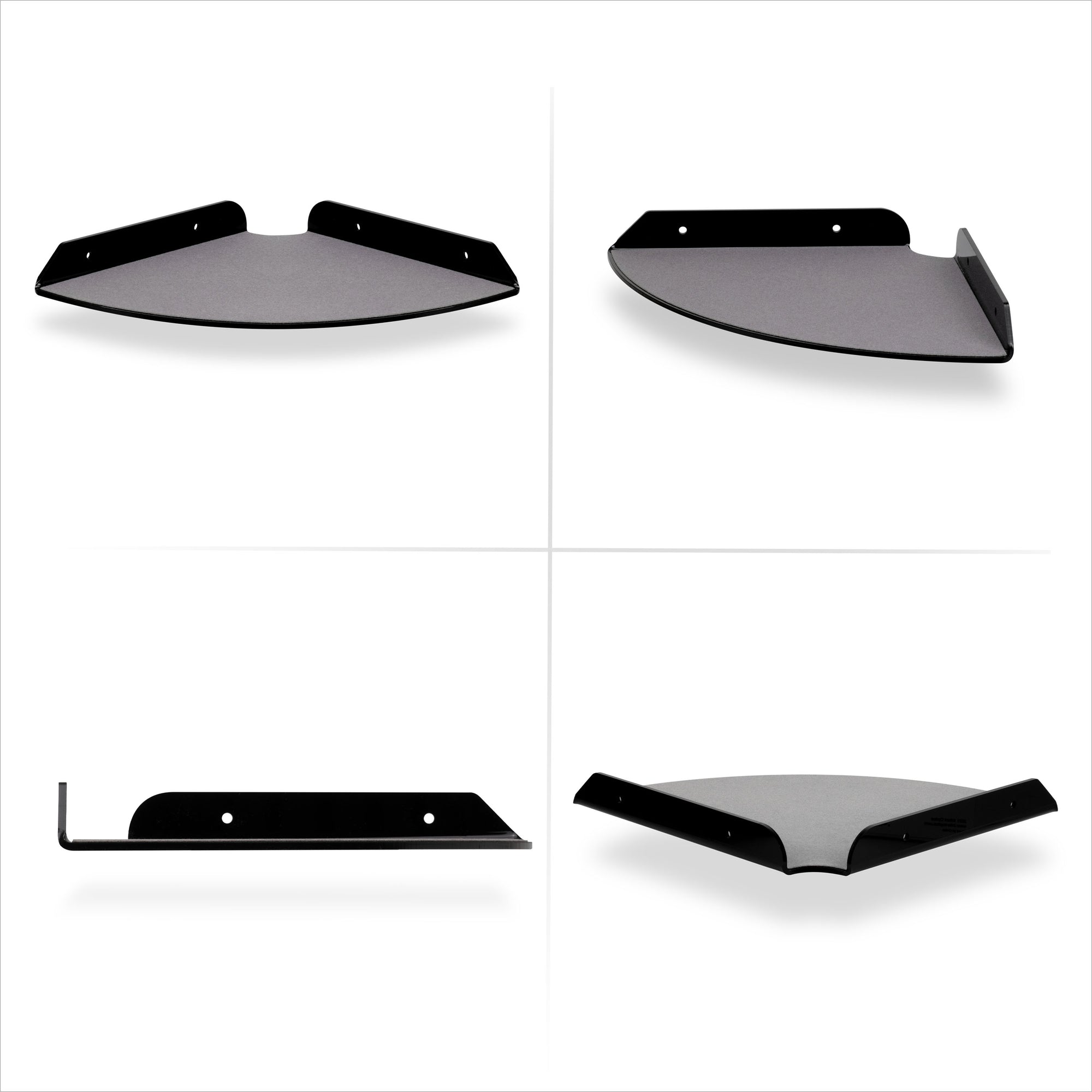 2-Pack 8.5” Small Corner Shelf Wall Mount for Baby Monitors, Cameras, Speakers, Sonos, Decor, Plants, Photos, Kitchen, Bathroom, Routers, Cable Box &amp; More Universal Holder Acrylic Floating Shelves