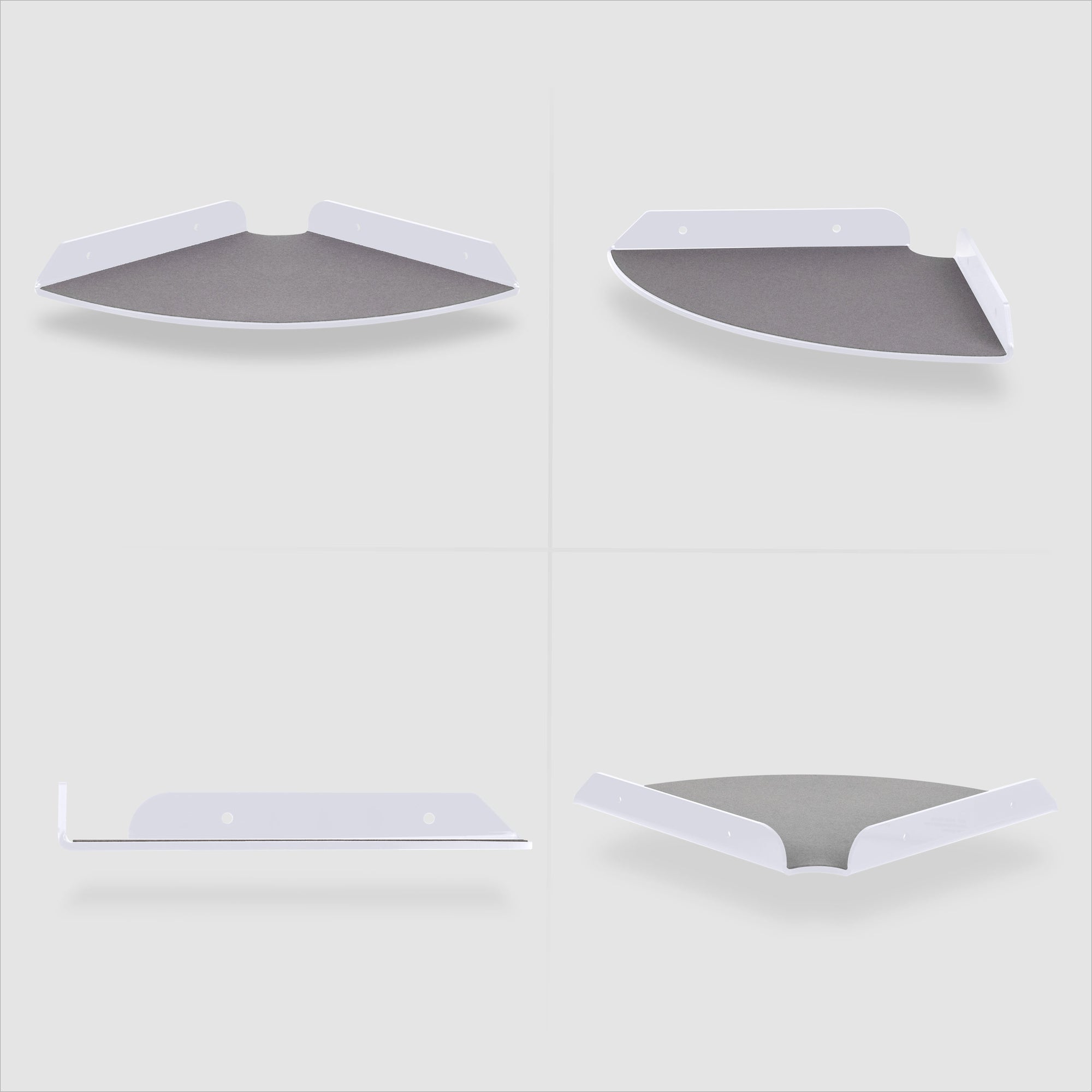 2-Pack 8.5” Small Corner Shelf Wall Mount for Baby Monitors, Cameras, Speakers, Sonos, Decor, Plants, Photos, Kitchen, Bathroom, Routers, Cable Box &amp; More Universal Holder Acrylic Floating Shelves