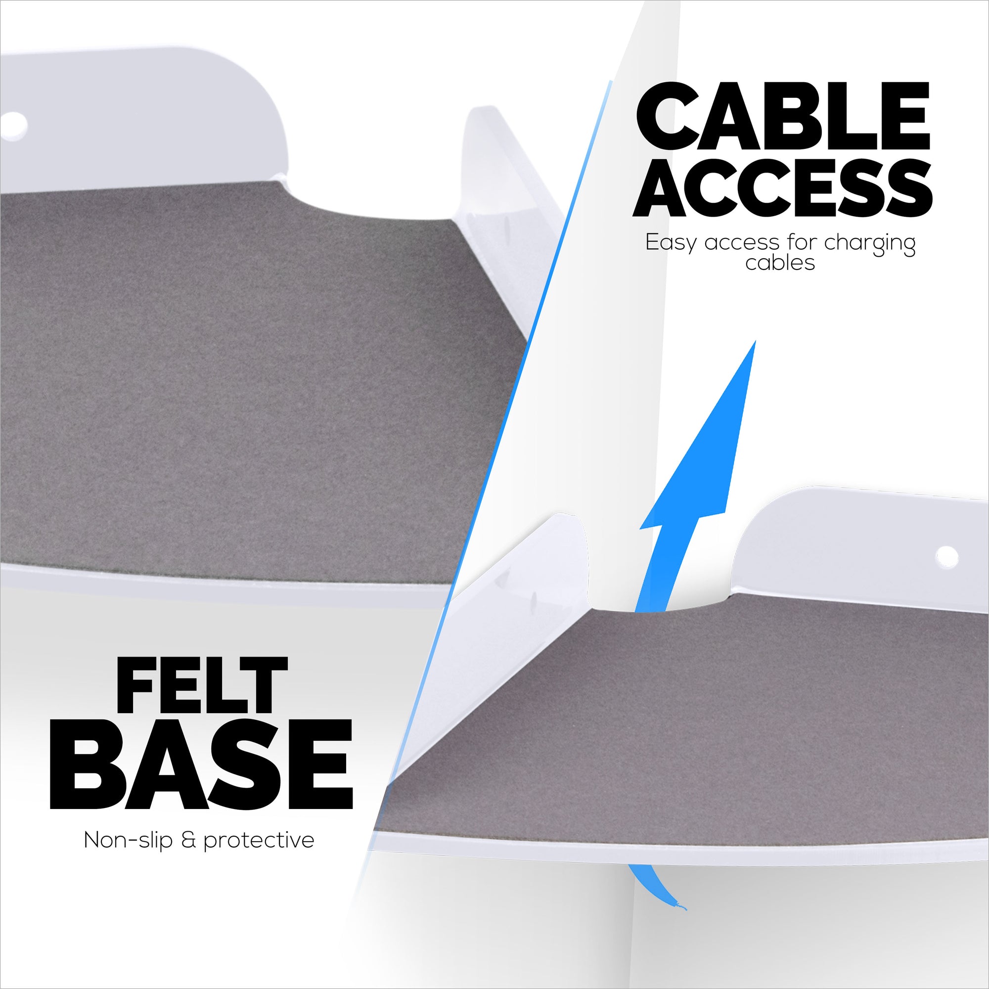 2-Pack 8.5” Small Corner Shelf Wall Mount for Baby Monitors, Cameras, Speakers, Sonos, Decor, Plants, Photos, Kitchen, Bathroom, Routers, Cable Box &amp; More Universal Holder Acrylic Floating Shelves