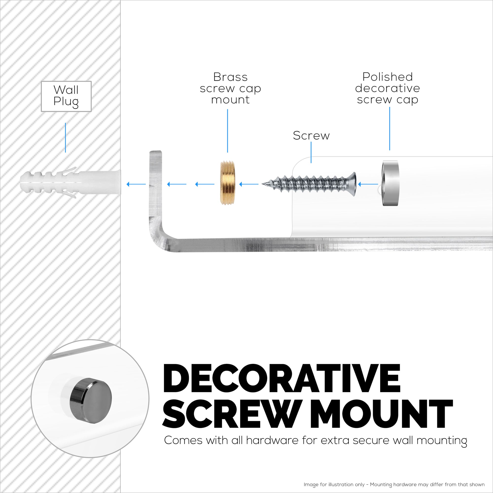 2-Pack 9.5” Small Corner Shelf Wall Mount for Baby Monitors, Cameras, Speakers, Sonos, Decor, Plants, Photos, Kitchen, Bathroom, Routers, Cable Box &amp; More Universal Holder Acrylic Floating Shelves