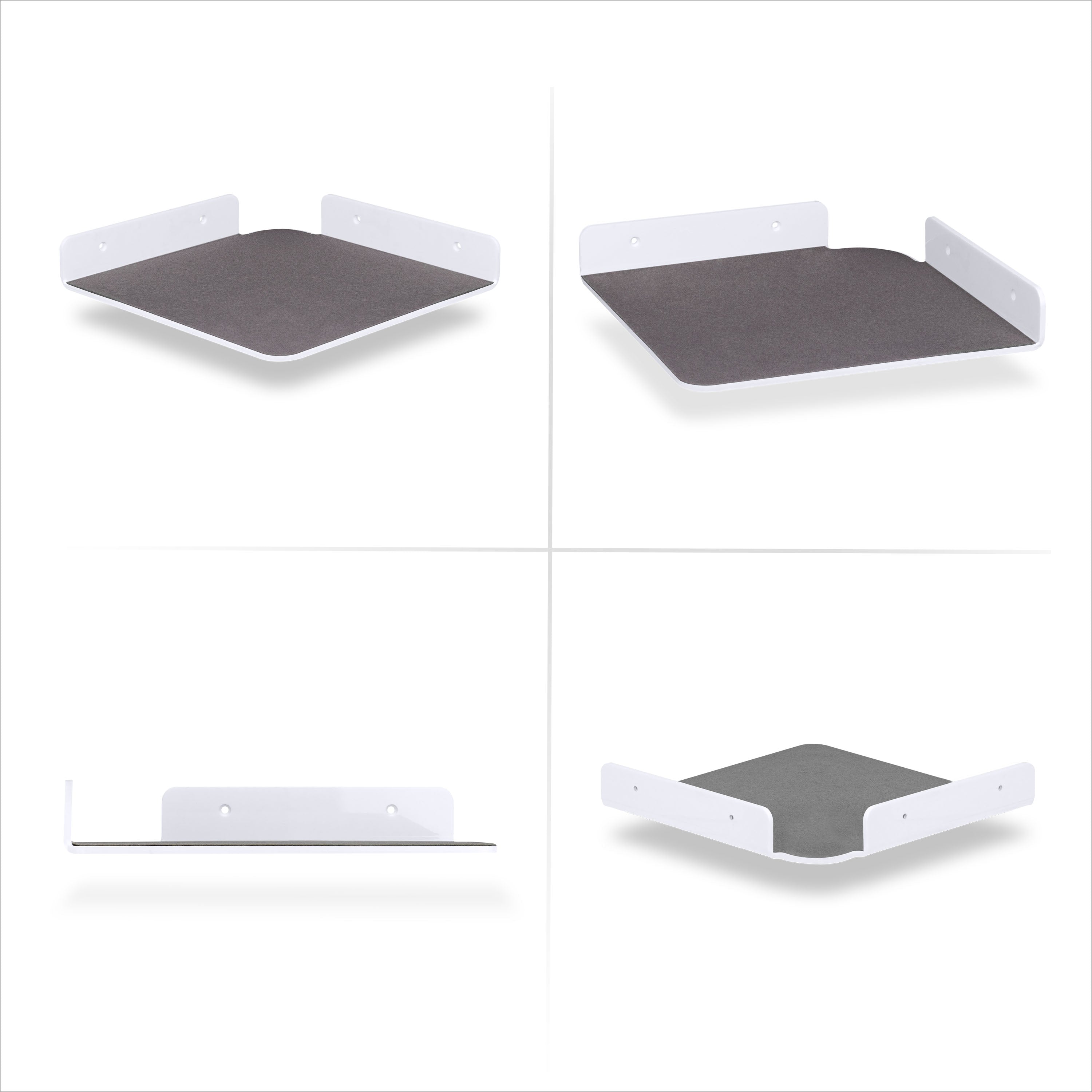 Acrylic Floating Shelves 9 inch 4 Pack Adhesive Wall Shelf for