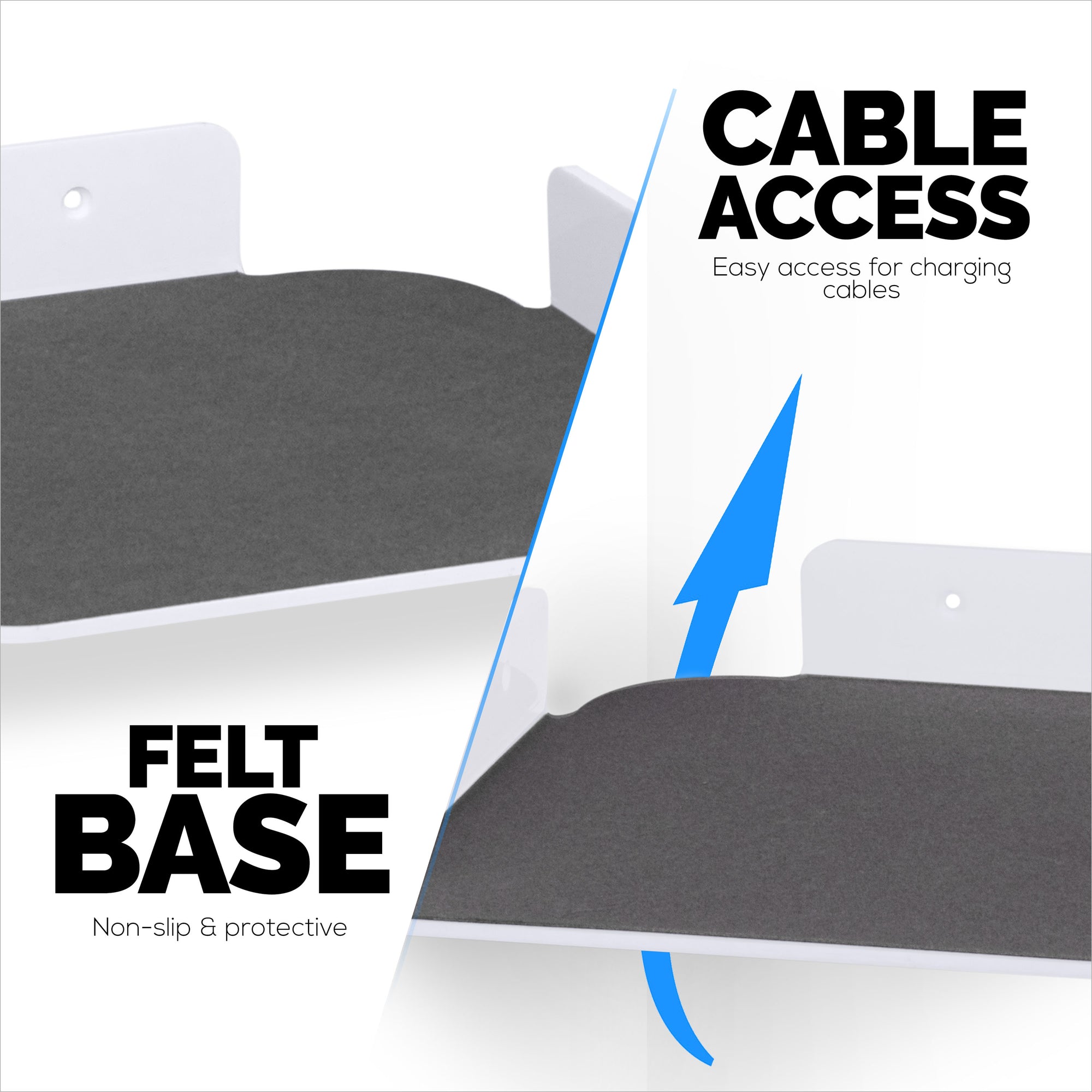 3-Pack Mixed Size Corner Shelf (8” 9.5” &amp; 10”) for Speakers, Books, Decor, Plants, Cameras, Photos, Kitchen, Bathroom, Routers &amp; More Universal Small Holder Acrylic Wall Shelves