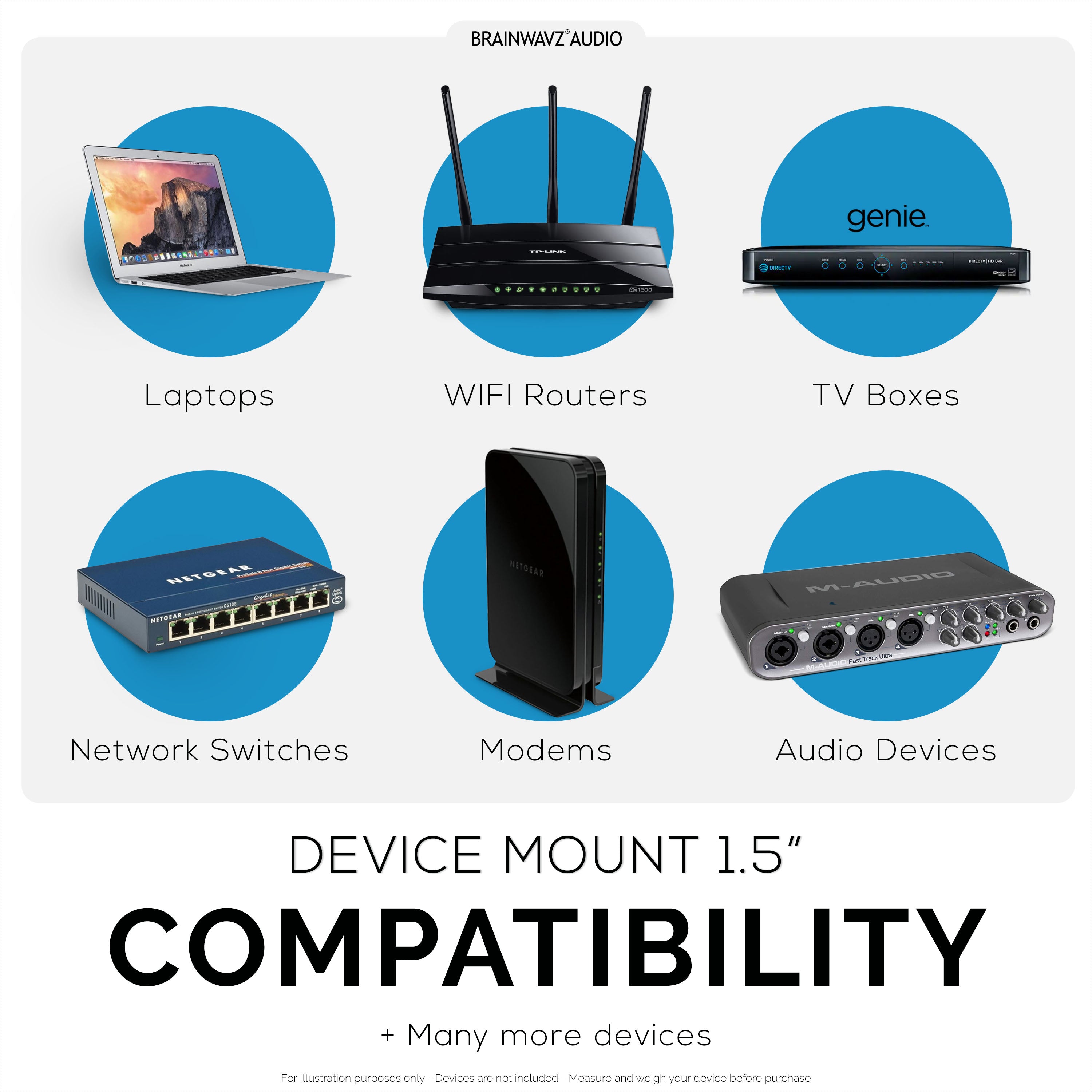 Screwless Wall mount for Routers, Cable Boxes and more - Devices up-to ...