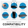 Schroefloze muurbevestiging voor routers, kabelboxen, slimme apparaten en meer - apparaten tot 2.25"/ 57 mm dik