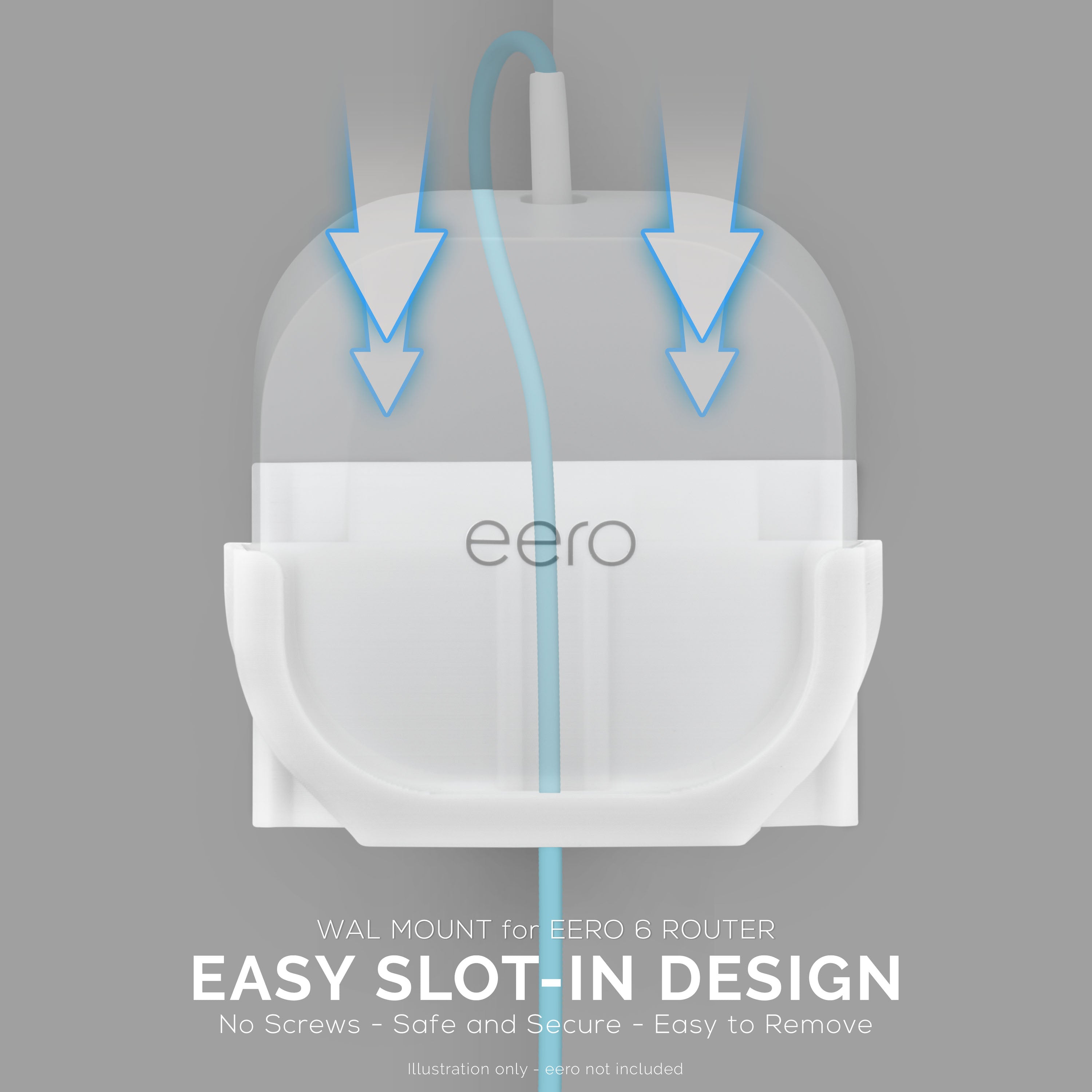 Eero Mesh Wall Mount Adhesive Holder Easy To Install, No Screws or  Brainwavz Audio