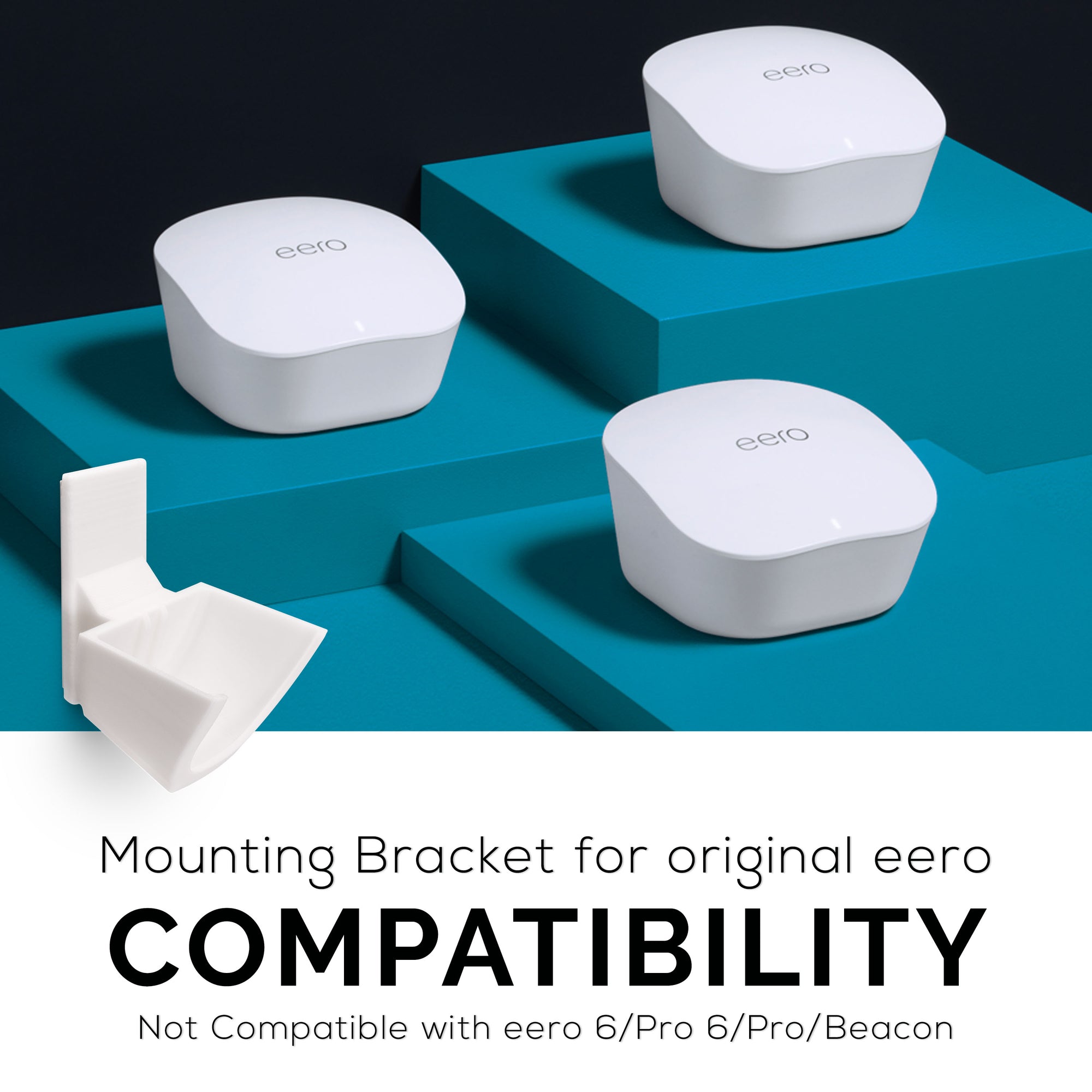 Eero Mesh Adhesive Angled Wall Mount Holder - Easy To Install