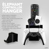 The Elephant – Herní ovladač a dálkové ovládání TV Držák pro montáž na stěnu, nalepovací a šroubovací, univerzální design pro PC gamepady Xbox ONE PS5 PS4