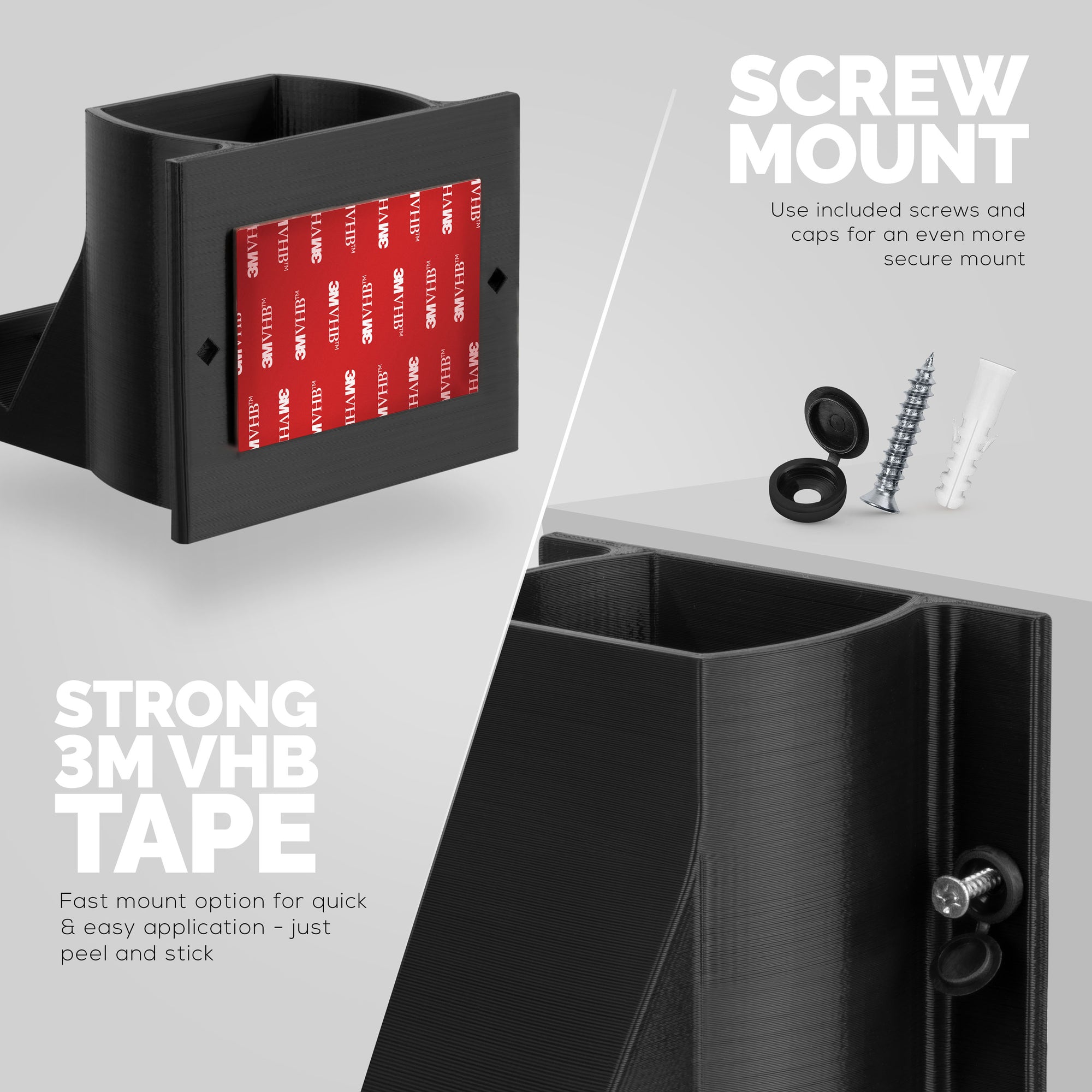 The Elephant - Game Controller &amp; TV Remote Control Wall Mount Holder, Adhesive &amp; Screw In, Universal Design for Xbox ONE PS5 PS4 PC Gamepads