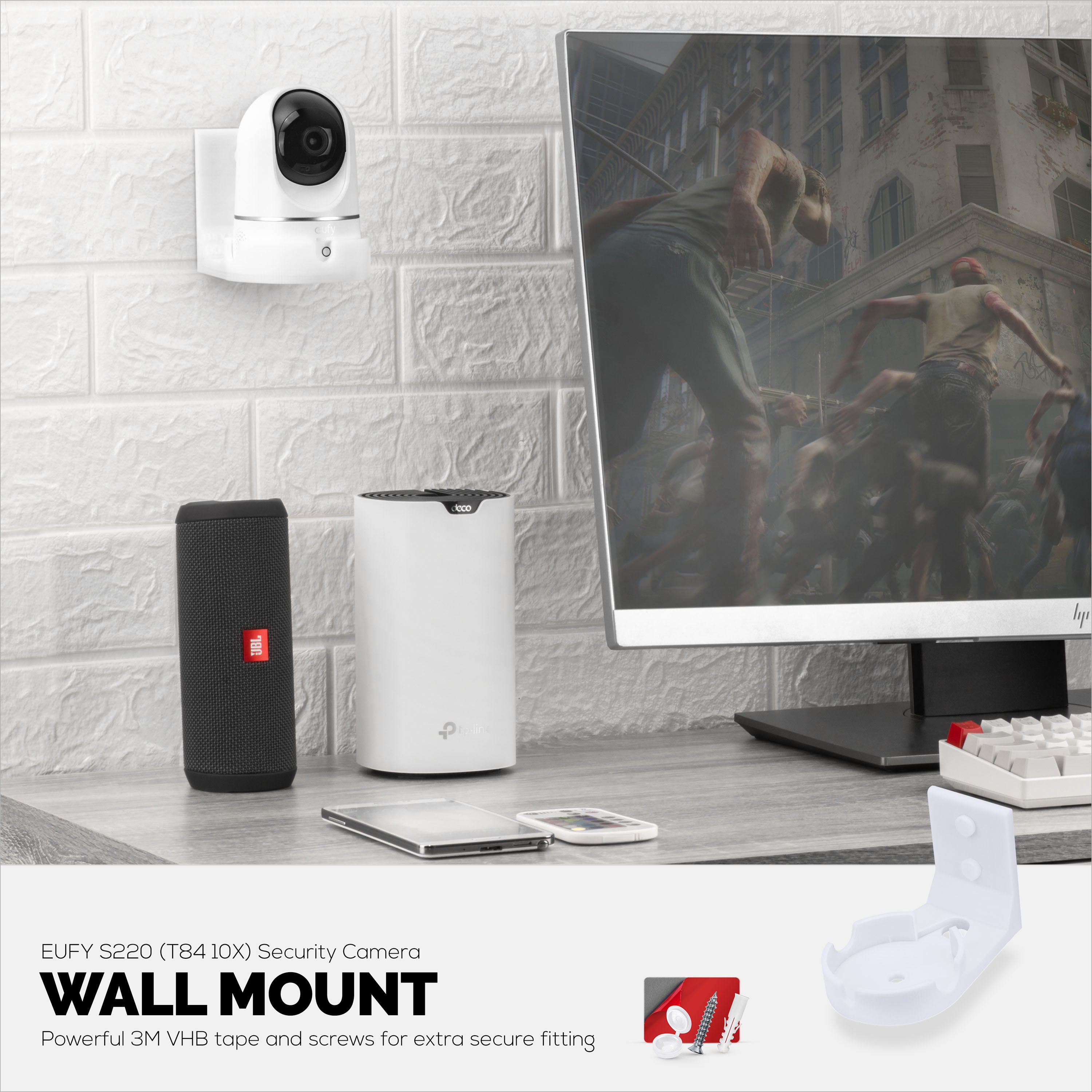 Wall Mount for Eufy security S220 T84 10X Indoor Cam, Security