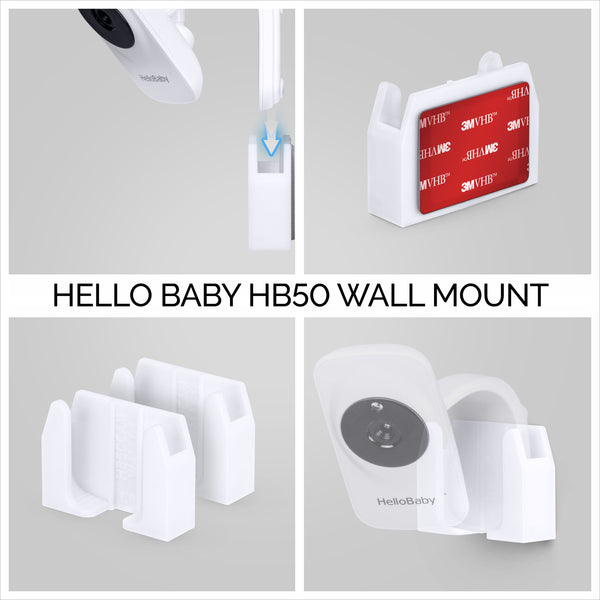 Wall Mount For HB50, (2 Pack), Adhesive Holder for Hello Baby