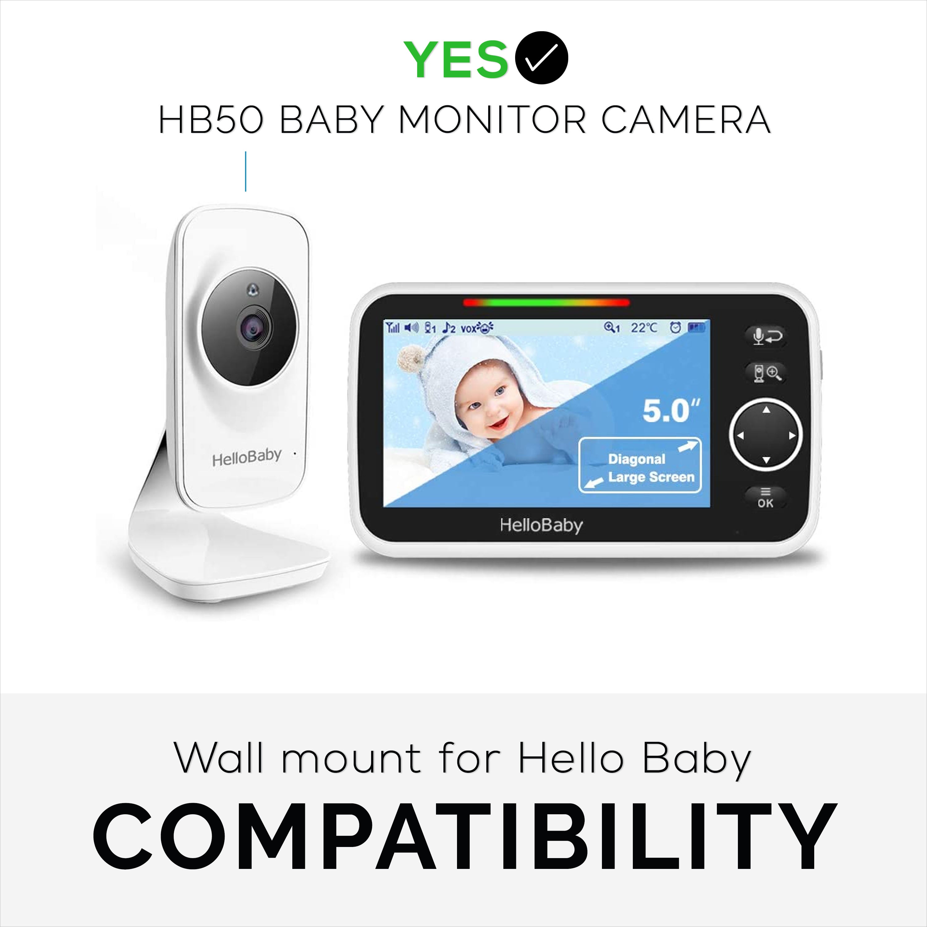 Flexible Twist Mount Bracket for HelloBaby HB24 HB32 Video Baby