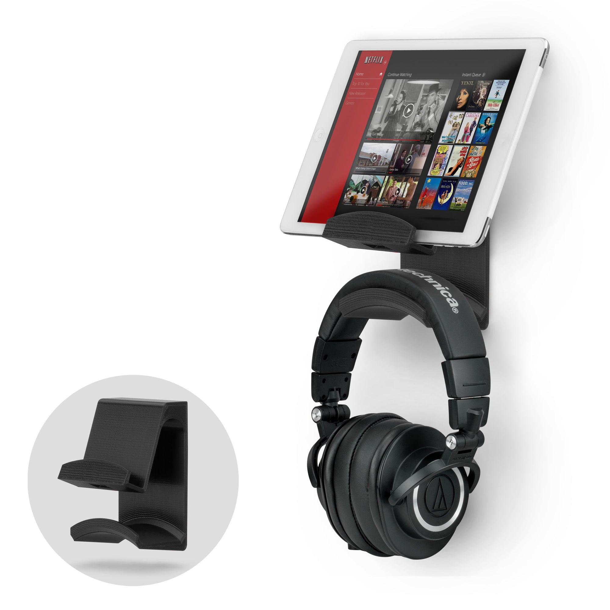 The Hutch - Tablet / Phone Mount & Headphone Hanger