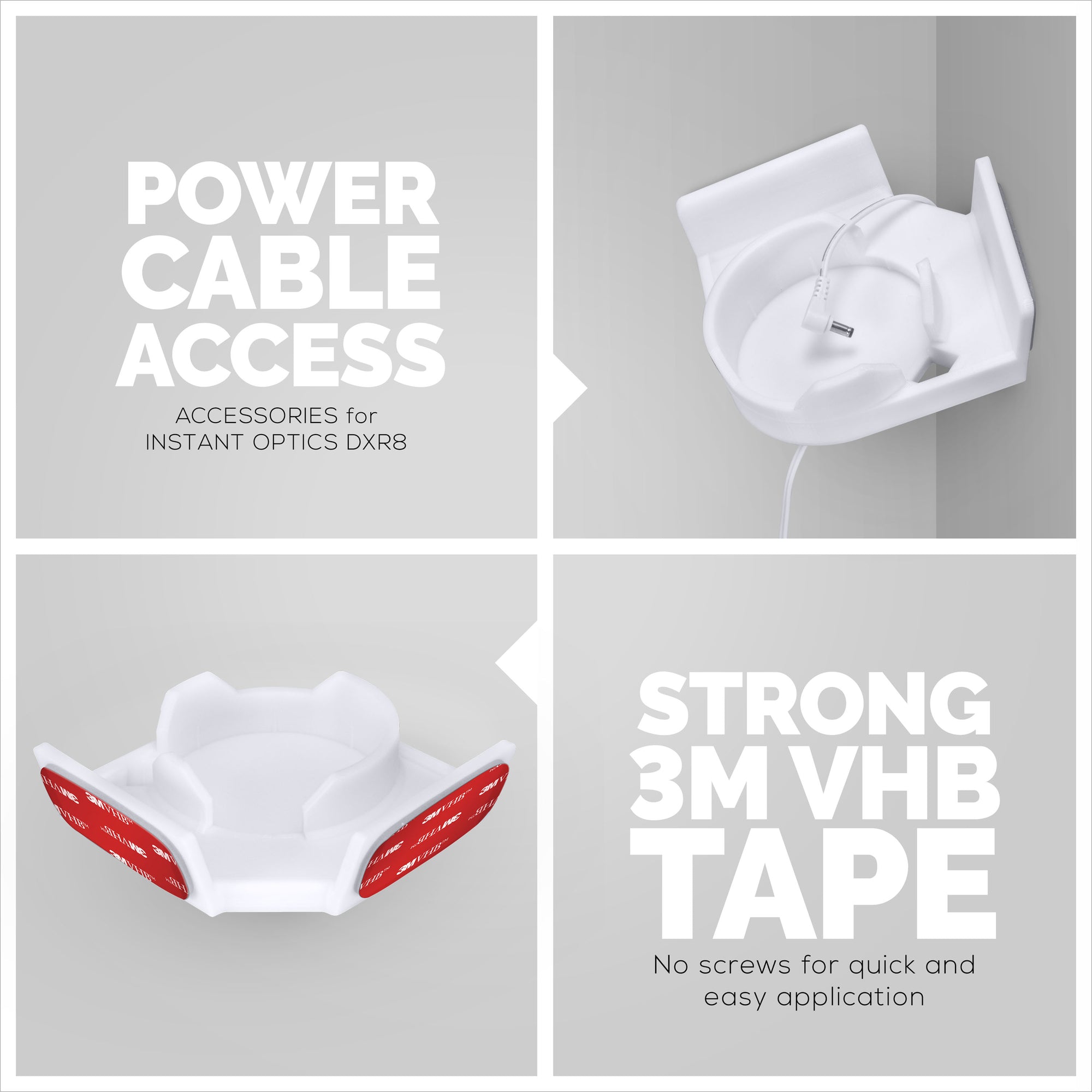 Infant Optics DXR8 Adhesive Wall Mount Shelf Easy To Install, No Sc