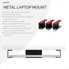 Metalen laptophouder voor onder het bureau, houder voor apparaten zoals laptops, Macbooks Surface Keyboard Routers Modems Kabelbox Netwerkswitch & meer