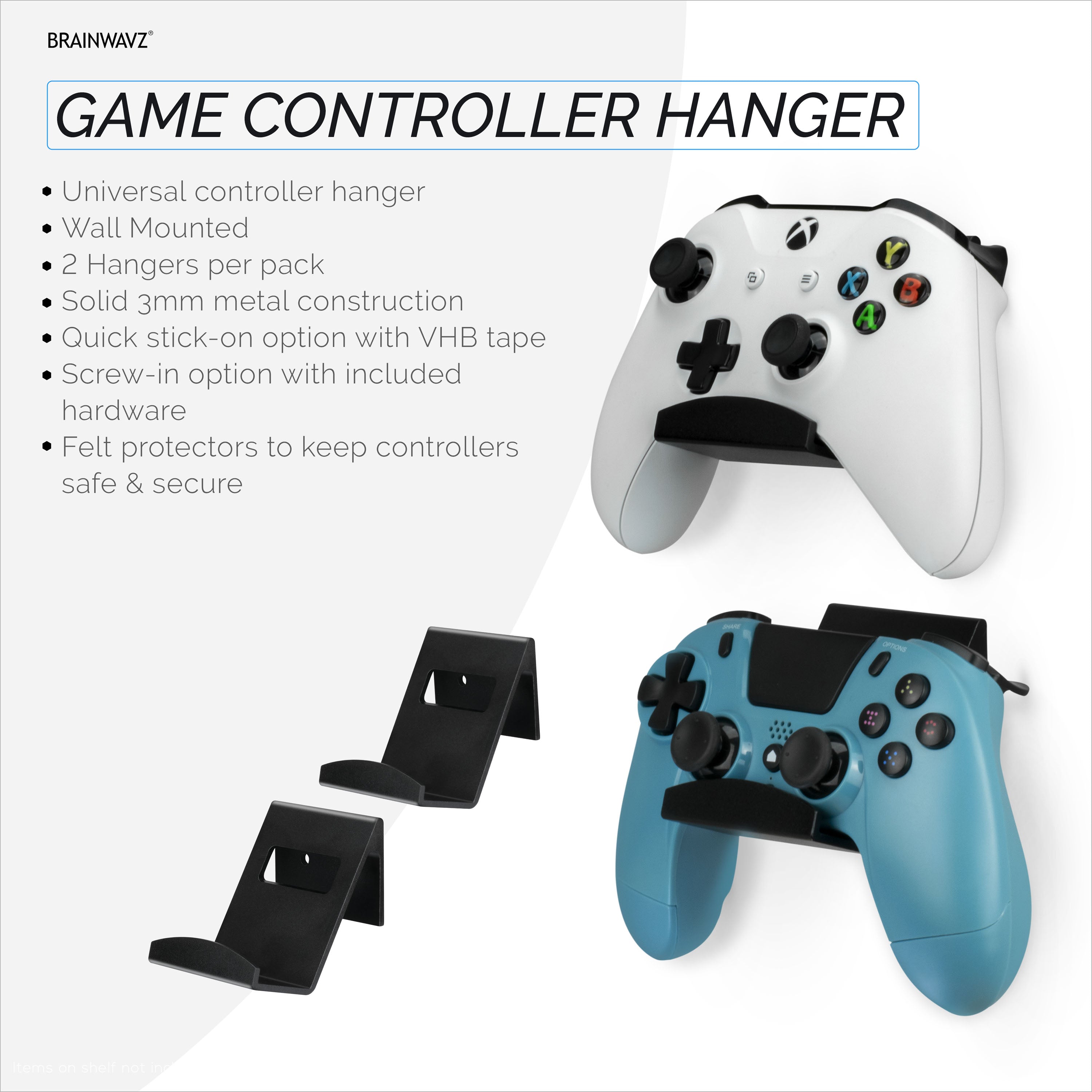 Metal Controller Holder Stand Wall Mount for Xbox, PS5, PS4, PC & More ...