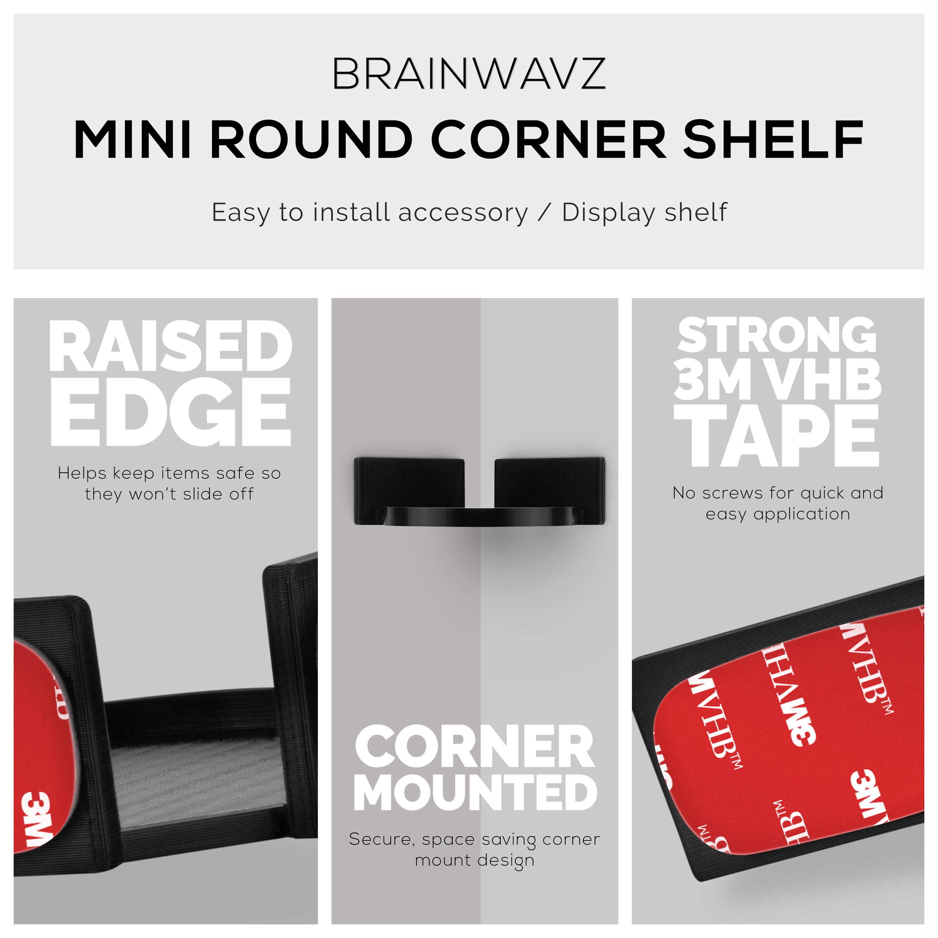 Camera Wall Mount Mini Corner Shelf Mount For Security Cameras, Baby ...
