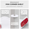 Small Adhesive Corner Floating Shelf for Security Cameras, Baby Monitors, Speakers, Plants &amp; More