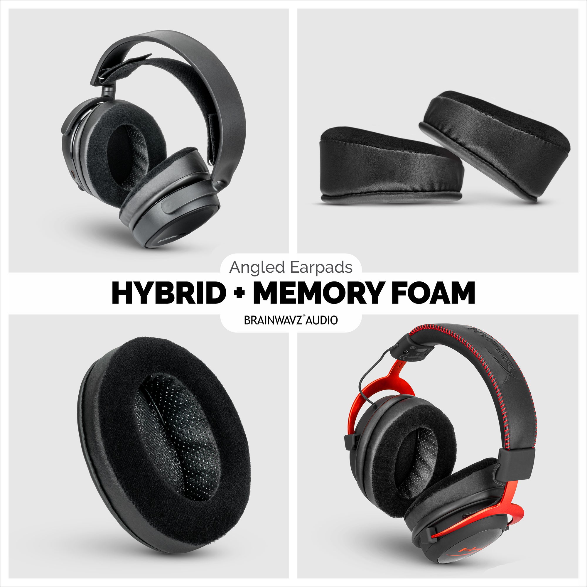 Hybrid Angled Oval Headphone Memory Foam Earpads
