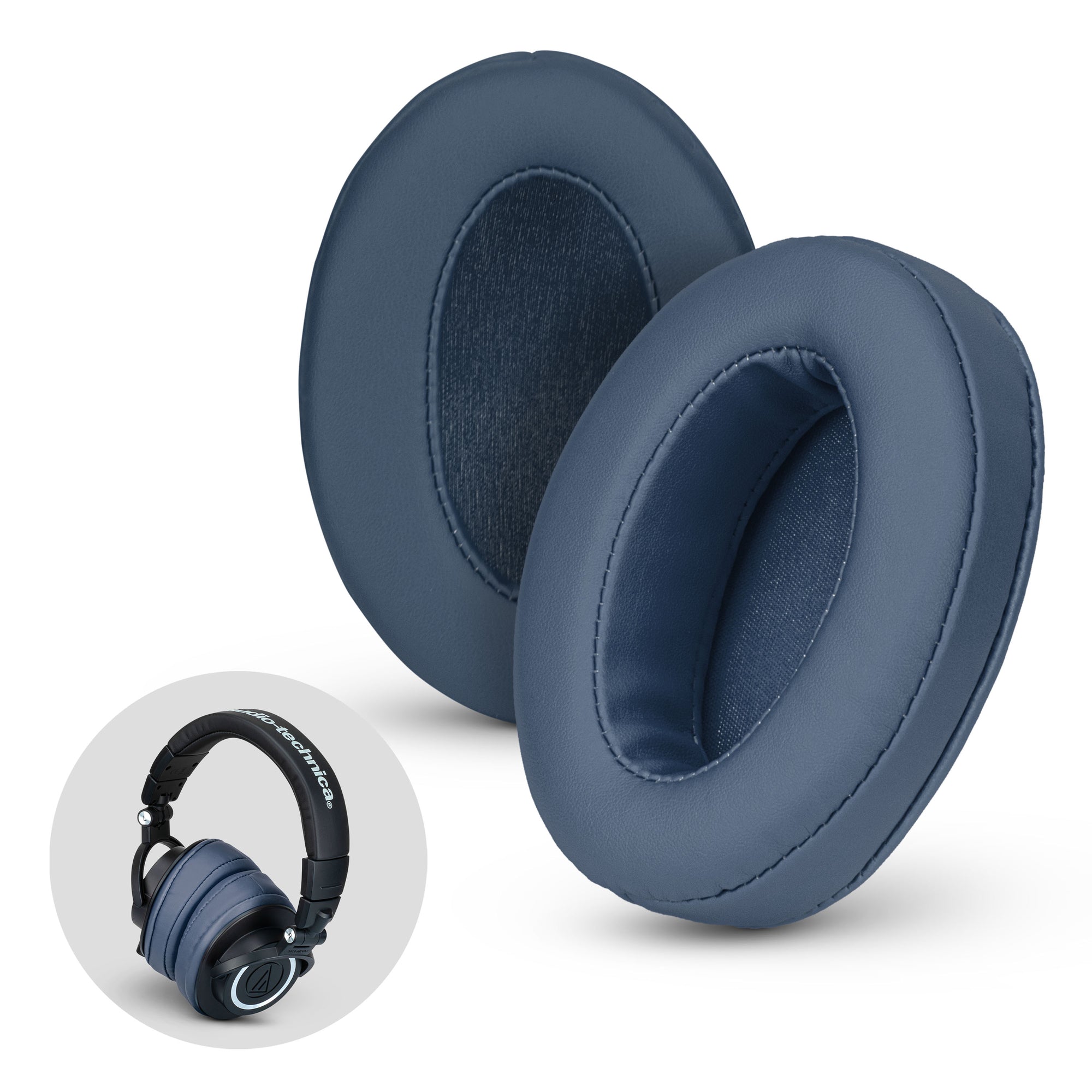 <transcy>Protetores de ouvido de espuma de memória para fones de ouvido - Oval - Couro PU angulado</transcy>