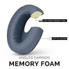 &lt;transcy&gt;Oreillettes en mousse à mémoire de forme pour casque - ovales - cuir PU coudé&lt;/transcy&gt;