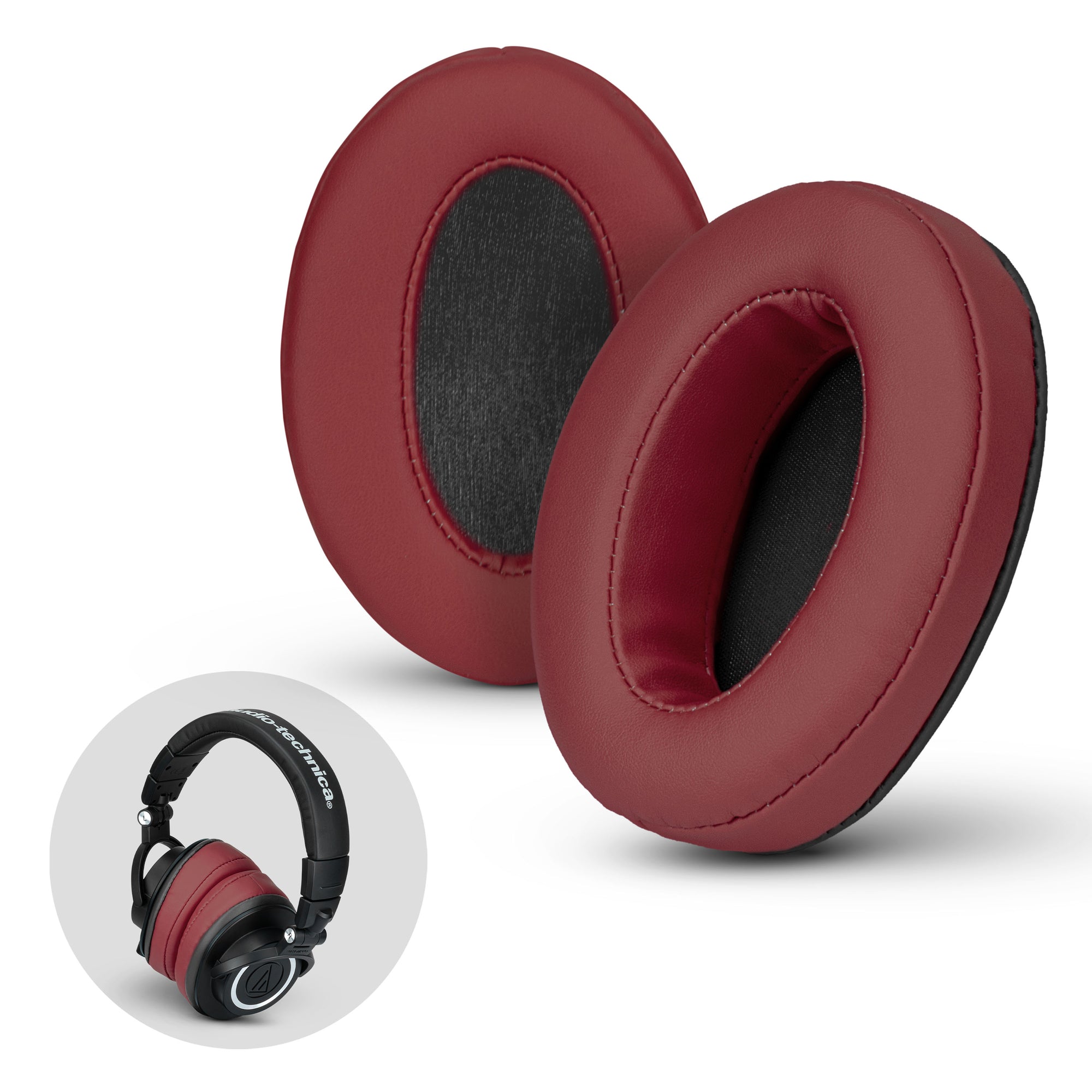 Angled Replacement Earpads for ATH M50X, SteelSeries, HyperX & Many More with Memory Foam