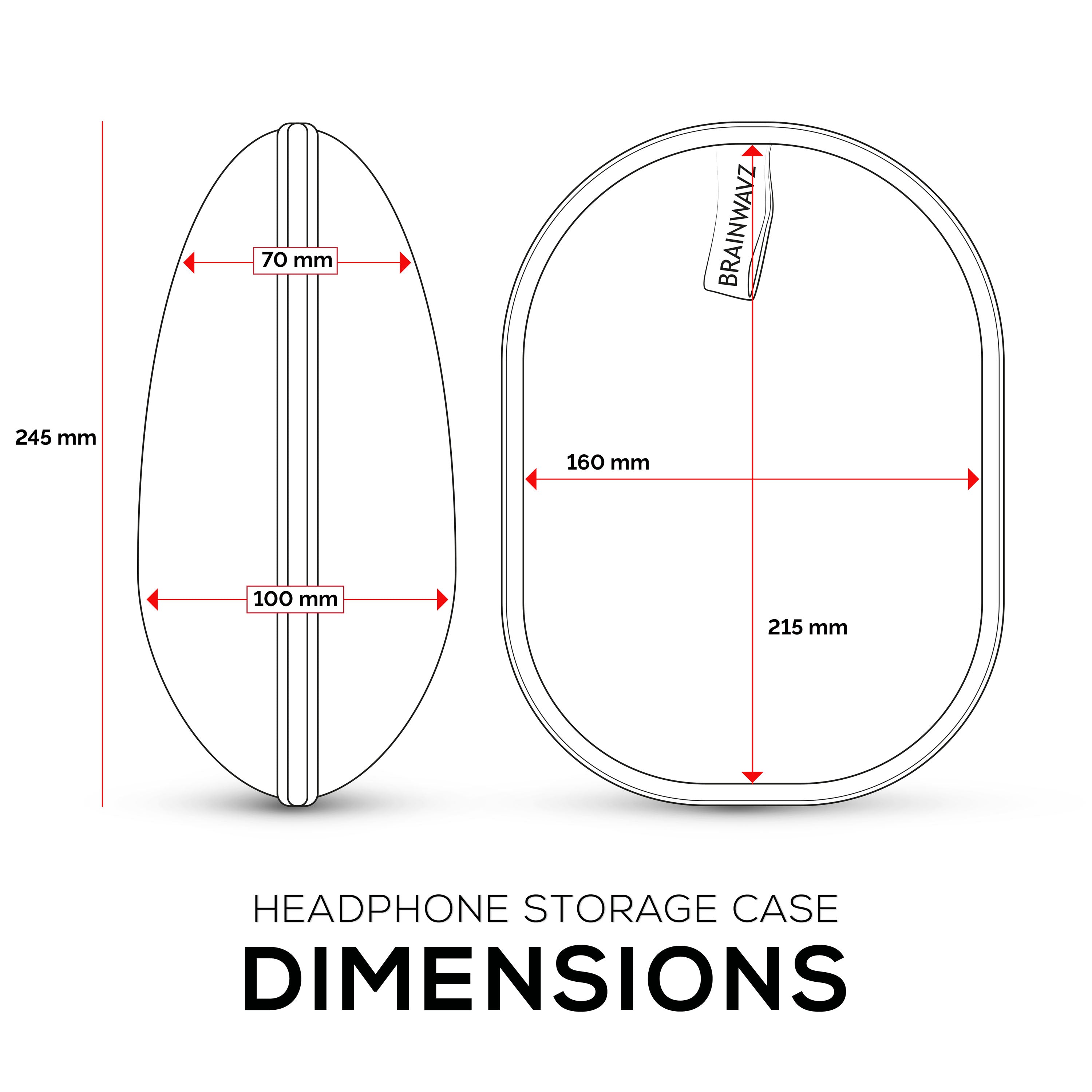 Plush Headphone Carrying Case for ATH M50X, Beats, Sennheiser, AKG