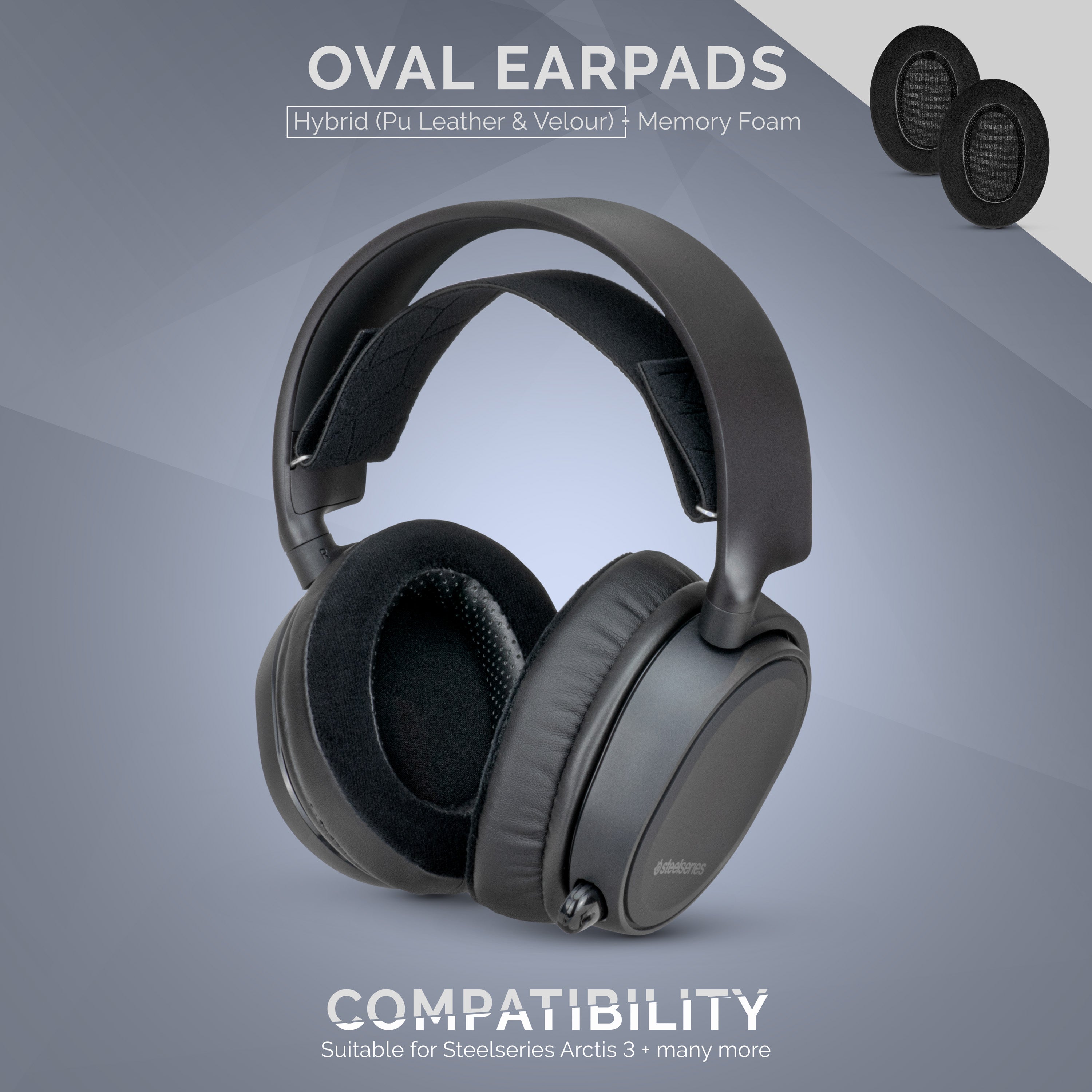 Generic Replacement Ear Pads for Headphones - Oval Shape - Replacement Generic Replacement Ear Pads for Headphones - Oval Shape - Replacement