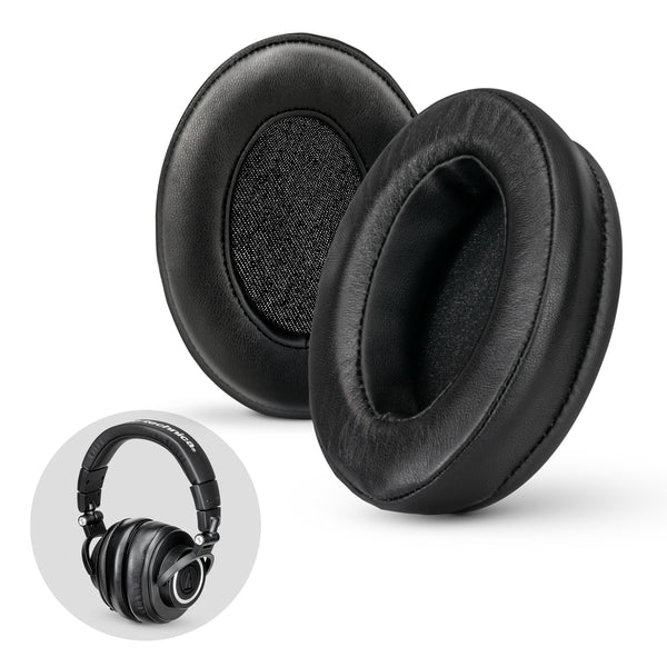 Headphone Memory Foam Earpads - Oval - Sheepskin Leather