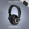 Ovale Ersatz-Ohrpolster aus Velours - Geeignet für viele Kopfhörer