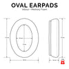 Velour Oval Replacement Earpads - Suitable for many Headphones