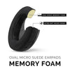 Pěnová sluchátka do uší s pamětí pro sluchátka - oválná - mikro semiš