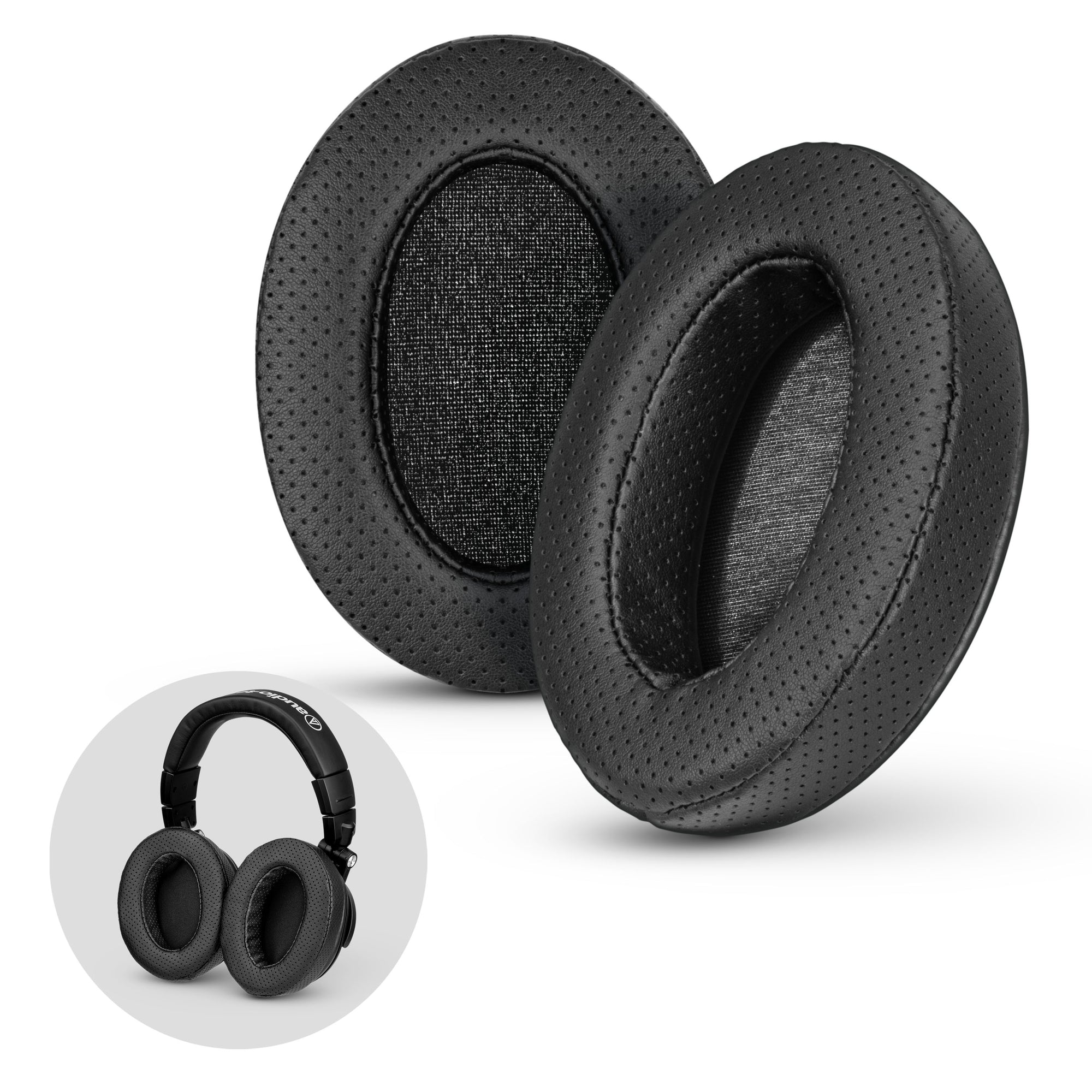 Headphone Memory Foam Earpads - Oval - Perforated