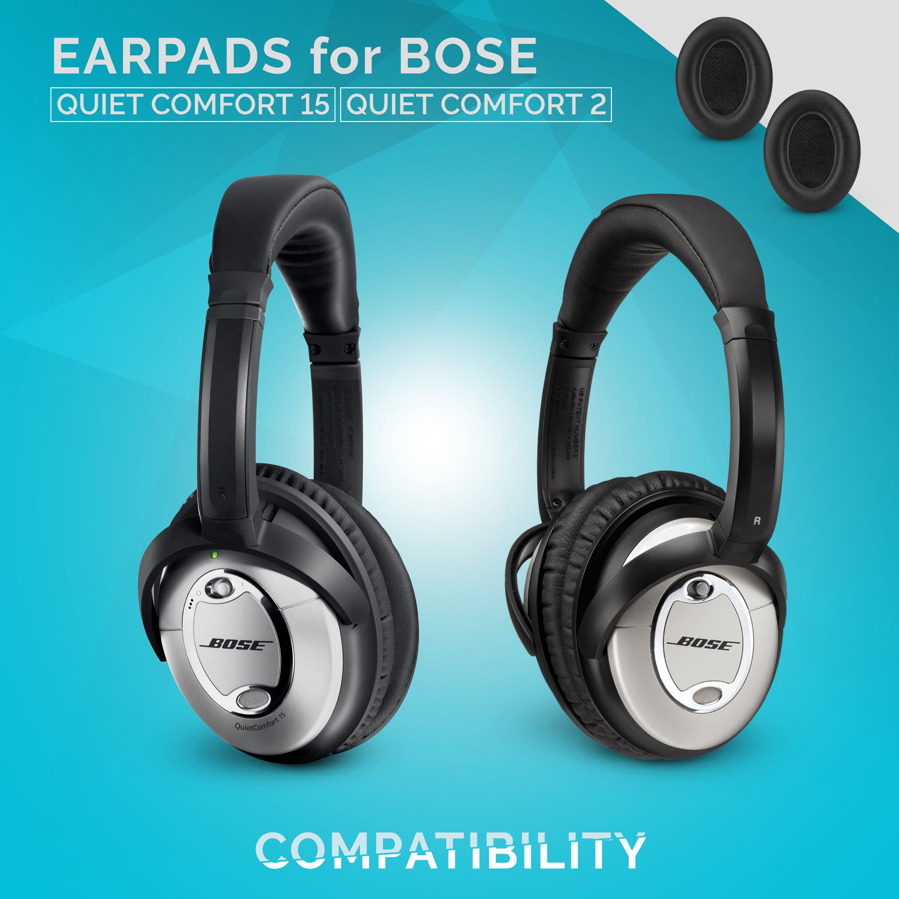 identifikation Forud type Udvej Bose QC15 Replacement Premium Earpads - Brainwavz Audio