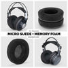 Protetores de ouvido de espuma de memória para fones de ouvido - tamanho XL - micro camurça