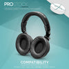 Protetores de ouvido de reposição ProStock ATH M50X e M Series – Formato personalizado com espuma viscoelástica – Couro de pele de carneiro